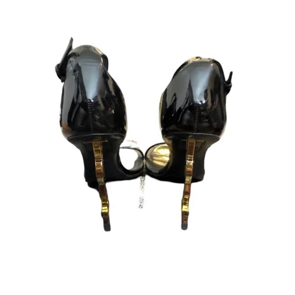 Yves Saint Laurent Glossy Black Heels - Picture 2 of 3